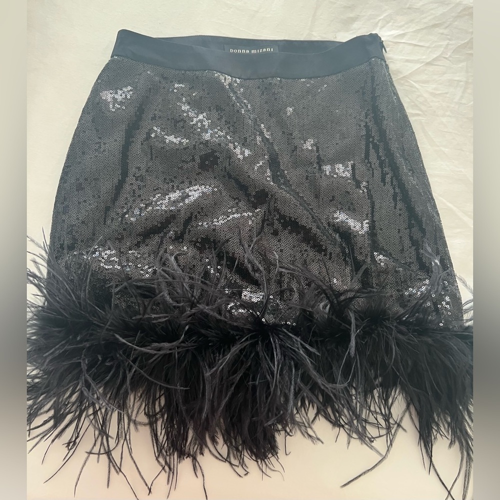 Donna Mizani Black Sequin Mini Skirt